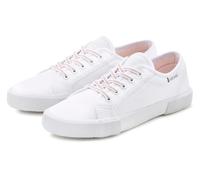 Sneaker LASCANA "Sneaker, Schnürhalbschuh, Freizeitschuh, Slip-On-Sneaker", Damen, Gr. 42, rosa (weiß, rosé), Obermaterial: 100% Textilmaterial. Decksohle: 100% Textilmaterial. Futter: 100% Textilmate