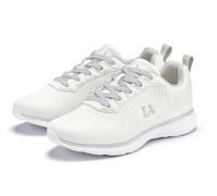 Sneaker LASCANA "Turnschuhe", Damen, Gr. 38, grau (weiß, hellgrau), Obermaterial: 60% Textilmaterial, 40% Lederimitat. Decksohle: 100% Textilmaterial. Futter: 100% Textilmaterial. Laufsohle: 100% Synt