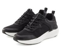 Sneaker LASCANA "Turnschuhe", Damen, Gr. 41, schwarz, Obermaterial: 70% Textilmaterial, 30% Lederimitat. Decksohle: 100% Textilmaterial. Futter: 100% Textilmaterial. Laufsohle: 100% Synthetik, unifarb