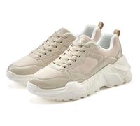 Sneaker LASCANA, Damen, Gr. 43, beige, Obermaterial: 50% Lederimitat, 50% Textilmaterial. Futter: 100% Textilmaterial. Decksohle: 100% Textilmaterial. Laufsohle: 100% Synthetik, unifarben, modisch, Sc