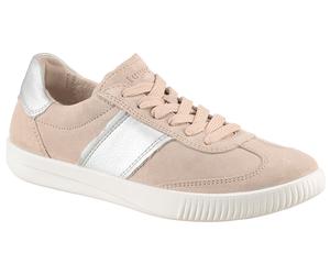 Sneaker LEGERO "SILENCE", Damen, Gr. 37, silber (tasso (beige), silberfarben), Glattleder, Veloursleder, Schuhe Sneaker, Retro Sneaker, Schnürschuh mit zusätzlichem Innenreißverschluss (71436329-37) t