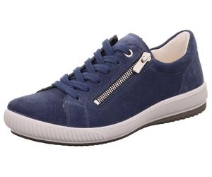 Sneaker LEGERO "TANARO 5.0", Damen, Gr. 42, blau (indacox (blau)), Veloursleder, unifarben, Schuhe Sneaker, Komfortschuh, Freizeitschuh, Schnürschuh mit Reißverschluss (72237110-42) indacox (blau)