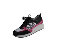 Sneaker LEI BY TESSAMINO "Nele", Damen, Gr. 38, schwarz (schwarz, pink), Kunstfaser, Synthetik, Schuhe Sneaker, in sportlichem Design (39972853-38) schwarz, pink