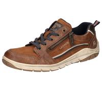 Sneaker LERROS, Damen, Gr. 45, cognac, Lederimitat, kontrastfarbene Details, Schuhe Sneaker, Schnürschuh, Freizeitschuh, Halbschuh mit Reißverschluss (41846451-45) cognac