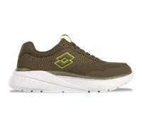 Sneaker LOTTO, Damen, Gr. 37, grün (olive, lime), Synthetik, Textil, unifarben mit Farbeinsatz, Schuhe Sneaker, - ohne Bücken & Schnüren (14446423-37) olive, lime