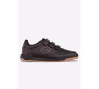 Sneaker LOTTO, Damen, Gr. 40, schwarz (schwarz, dunkelgrau), Synthetik, Textil, Schuhe Sneaker, - mit drei praktischen Klettverschlüssen (82167916-40) schwarz, dunkelgrau