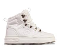 Sneaker LOTTO, Damen, Gr. 40, weiß (weiß, leuchtendesgrau), Kunstfaser, Synthetik, Schuhe Sneaker, - mit Metal-Hooks für komfortables Schnüren (79038634-40) weiß, leuchtendesgrau