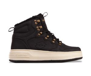 Sneaker LOTTO, Damen, Gr. 42, schwarz-weiß (schwarz, sanftes weiß), Kunstfaser, Synthetik, Schuhe Sneaker, - mit Metal-Hooks für komfortables Schnüren (34584154-42) schwarz, sanftes weiß