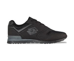 Sneaker LOTTO, Herren, Gr. 38, schwarz (schwarz, dunkelgrau), Kunstfaser, Synthetik, gepflegt, Schuhe Sneaker, - leicht und bequem (63681945-38) schwarz, dunkelgrau