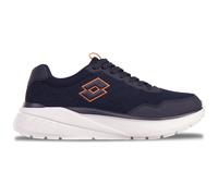Sneaker LOTTO, Herren, Gr. 42, blau (navy, orange), Synthetik, Textil, unifarben mit Farbeinsatz, Schuhe Sneaker, - ohne Bücken & Schnüren (69908256-42) navy, orange