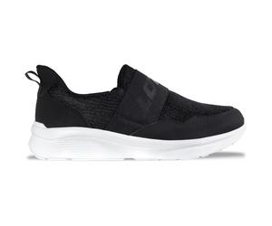 Sneaker LOTTO, Herren, Gr. 43, schwarz-weiß (schwarz), Kunstfaser, Synthetik, unifarben, Schuhe Sneaker, - ohne Schnüren: einfach hineinschlüpfen (65024935-43) schwarz