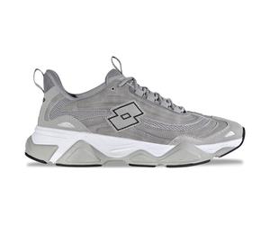 Sneaker LOTTO, Herren, Gr. 45, grau (leuchtendesgrau, grau), Kunstfaser, Synthetik, Schuhe Sneaker, - im angesagten 90er Jahre Look (83206662-45) leuchtendesgrau, grau