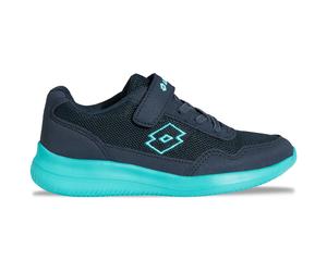 Sneaker LOTTO, Mädchen, Gr. 32, navy, aqua, Mesh, Synthetik, Schuhe Sneaker, - in kinderfußgerechter Passform (58601953-32) navy, aqua