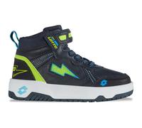 Sneaker LOTTO, Mädchen, Gr. 32, navy, lime, Synthetik, Schuhe, mit coolem Blinkeffekt (39613638-32) navy, lime