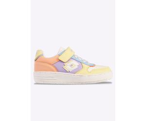 Sneaker LOTTO, Mädchen, Gr. 35, gelb (gelb, flamingo), Synthetik, Schuhe Sneaker, in kinderfußgerechter Passform (20005619-35) gelb, flamingo