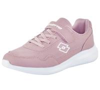 Sneaker LOTTO, Kinder, Gr. 35, weiß (dunkelrose, weiß), Kunstfaser, Synthetik, Schuhe Sneaker, - in kinderfußgerechter Passform (27891049-35) dunkelrose, weiß