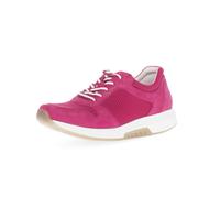Keilsneaker GABOR ROLLINGSOFT, Damen, Gr. 39, pink (fuchsia), Textil, Ziegenveloursleder, sportlich, Schuhe Sneaker Sneaker low, Freizeitschuh, Halbschuh, Schnürschuh mit OPTIFIT-Wechselfußbett (84251