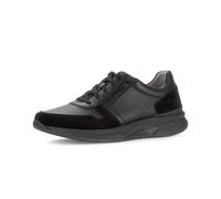 Sneaker low Materialmix Leder schwarz schwarz - Gr. - 11.5