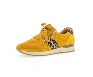 Sneaker low Materialmix Leder gelb gelb - Gr. - 38.5 EU | 5.5 UK