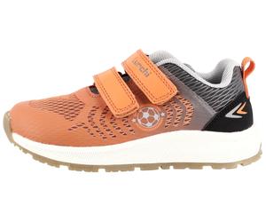 Sneaker LURCHI "Aleks", Mädchen, Gr. 32, orange, multi, Lederimitat, Textil, Schuhe Sneaker, Sportschuh mit Klett, Größenschablone zum Download (72471851-32) orange, multi