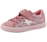 Sneaker LURCHI "Bine", Mädchen, Gr. 32, rosa, Veloursleder, Schuhe Sneaker, Klettschuh mit Glitzer, Größenschablone zum Download (86588518-32) rosa