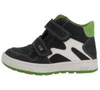 Sneaker LURCHI "Dolto TEX", Mädchen, Gr. 25, schwarz-weiß (schwarz, weiß, grün), Veloursleder, Schuhe Sneaker, Klettboots mit TEX, Größenschablone zum Download (84952421-25) schwarz, weiß, grün