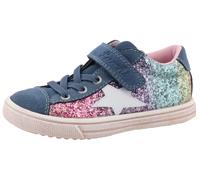 Sneaker LURCHI "Salita", Damen, Gr. 29, bunt (navy, bunt), Lederimitat, Textil, Veloursleder, Glitzer, Schuhe Sneaker, Schnürschuh mit bunten Glitzerbesatz, Größenschablone z. Download (48554634-29) n