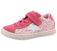 Sneaker LURCHI "Salita", Mädchen, Gr. 27, rosa (rosa, weiß), Lederimitat, Textil, Veloursleder, Antik-Look, kontrastfarbene Details, Schuhe Sneaker, Schnürer im Animal-Look, Größenschablone zum Downlo