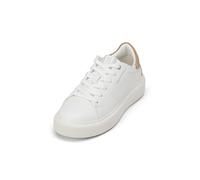Sneaker MARC O'POLO "aus edlem Rindleder", Damen, Gr. 41, sanftes weiß, fine sand, Obermaterial: 100% Leder, unifarben, Schuhe Sneaker (55182321-41) sanftes weiß, fine sand