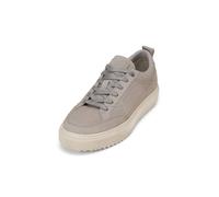 Sneaker MARC O'POLO "aus edlem Rindleder", Damen, Gr. 46, grau (mid grau), Obermaterial: 100% Leder (Rind), unifarben, Schuhe Sneaker (22257356-46) mid grau