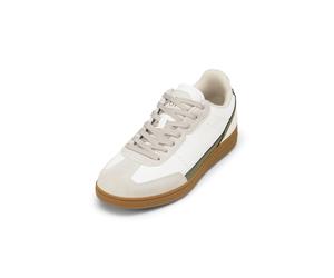 Sneaker MARC O'POLO "aus edlem Rindleder", Herren, Gr. 46, sanftes weiß, gray, dried herb, Obermaterial: 100% Leder, unifarben, Schuhe Sneaker (36410254-46) sanftes weiß, gray, dried herb