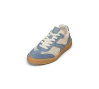 Sneaker MARC O'POLO "aus edlem Rindleder mit Häkeleinsätzen", Damen, Gr. 36, light blau, Obermaterial: 80% Leder (Rind), 20% Polyester, unifarben, Schuhe Sneaker (90700626-36) light blau