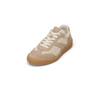 Sneaker MARC O'POLO "aus edlem Rindleder mit Häkeleinsätzen", Damen, Gr. 37, dusty sand, Obermaterial: 80% Leder (Rind), 20% Polyester, unifarben, Schuhe Sneaker (37130109-37) dusty sand