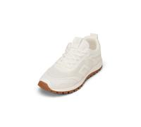 Sneaker MARC O'POLO "aus edlem Rindleder und Mesh-Einsatz", Damen, Gr. 37, mo'p sanftes weiß, Obermaterial: 50% Leder, 50% Polyester, unifarben, Schuhe Sneaker (94492131-37) mo'p sanftes weiß