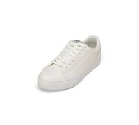 Sneaker MARC O'POLO "aus fein genarbtem Rindleder", Herren, Gr. 40, weiß, Obermaterial: 100% Leder, unifarben, Schuhe Sneaker (35297757-40) weiß