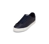 Sneaker MARC O'POLO "Bodil", Herren, Gr. 42, dunkelblau, Leder, unifarben, Basic, Schuhe Sneaker, Schnürschuh, Halbschuh, Freizeitschuh mit Memory Foam (85384142-42) dunkelblau