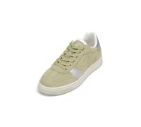 Sneaker MARC O'POLO "aus hochwertigem Rindleder", Damen, Gr. 37, smooth sage, silber metallic, Obermaterial: 100% Leder, unifarben, Schuhe (93046263-37) smooth sage, silber metallic