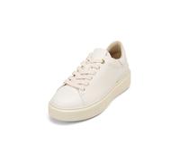 Sneaker MARC O'POLO "aus hochwertigem Rindleder", Damen, Gr. 42, weiß (sanftes weiß), Obermaterial: 100% Leder (Rind), unifarben, Schuhe (35225629-42) sanftes weiß