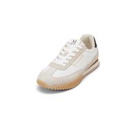 Sneaker MARC O'POLO "aus Leder und Mesh", Damen, Gr. 37, sanftes weiß, Obermaterial: 100% Leder, unifarben, Schuhe Sneaker (35238669-37) sanftes weiß