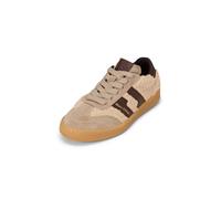 Sneaker MARC O'POLO "aus Leder und Teddyfell", Damen, Gr. 39, beige (earthy taupe), Obermaterial: 100% Polyester, unifarben, Schuhe Sneaker (96394056-39) earthy taupe