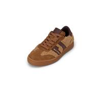Sneaker MARC O'POLO "aus Leder und Teddyfell", Damen, Gr. 40, braun (pure camel), Obermaterial: 100% Polyester, unifarben, Schuhe Sneaker (93963808-40) pure camel