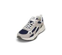 Sneaker MARC O'POLO "aus Rindleder und Mesh", Herren, Gr. 46, grau, Obermaterial: 80% Leder, 20% Polyester, unifarben, Schuhe Sneaker (35638432-46) grau
