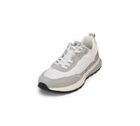 Sneaker MARC O'POLO "aus Rindleder und recyceltem Polyester", Herren, Gr. 46, concrete clay, light grau, Obermaterial: 80% Leder (Rind), 20% Polyester, unifarben, Schuhe Sneaker (20946049-46) concrete