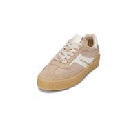 Sneaker MARC O'POLO "aus Veloursleder mit Nyloneinsatz", Damen, Gr. 41, sand, Obermaterial: 90% Leder, 10% Polyamid, unifarben, Schuhe Sneaker (48748752-41) sand