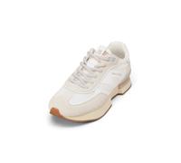 Sneaker MARC O'POLO "aus Veloursleder und Mesh", Damen, Gr. 41, sanftes weiß, light grau, Obermaterial: 80% Leder (Rind), 20% Polyester, unifarben, Schuhe Sneaker (42267046-41) sanftes weiß, light gra