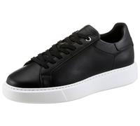 Sneaker MARC O'POLO "Cedric", Herren, Gr. 42, schwarz, Glattleder, unifarben, Schuhe Sneaker, Schnürschuh, Halbschuh, Freizeitschuh mit Memory Foam-Ausstattung (74492766-42) schwarz