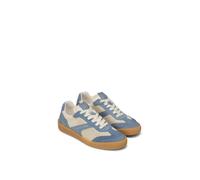 Sneaker MARC O'POLO "Court", Damen, Gr. 40, blau (hellblau, creme), Lederimitat, Mesh, Veloursleder, Schuhe Sneaker, Basket Sneaker, Halbschuh, Schnürschuh mit Memory Foam (71943749-40) hellblau, crem