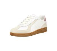 Sneaker MARC O'POLO "Charlie W", Damen, Gr. 38, sanftes weiß, rose, Glattleder, Veloursleder, kontrastfarbene Details, Schuhe Sneaker, Schnürschuh, Halbschuh, Freizeitsneaker mit Logoschriftzug (64911