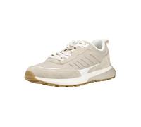 Sneaker MARC O'POLO "aus Rindleder und recyceltem Polyester", Herren, Gr. 43, grau silk, Obermaterial: 80% Leder (Rind), 20% Polyester, unifarben, Schuhe Sneaker (55413716-43) grau silk