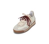 Sneaker MARC O'POLO "mit unterschiedlichen Schnürsenkeln", Damen, Gr. 39, beige (sanftes weiß), Obermaterial: 90% Leder, 10% Polyester, unifarben, Schuhe Sneaker (57128244-39) sanftes weiß